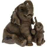 1 x RAW Customer Returns The Leonardo Collection Sitting Elephant with Calf Leonardo Out of Africa Modern Ornament 12 cm Box  - RRP €38.33