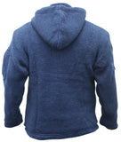 1 x RAW Customer Returns SHOPOHOLIC FASHION Men s Hippie Sweatshirt with Detachable Hood Blue, XL  - RRP €67.99