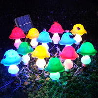 10 x Brand New NOWSOK Solar Mushroom Lights for Garden Decoration, Decorative Mushroom Lights with Extremely Bright LED String Lights and IP65 Waterproof Bell Edge 12 LEDs Total Length 7.45m  - RRP €228.0