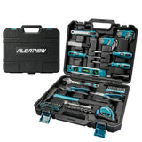 1 x RAW Customer Returns ALEAPOW tool case, household tool set 102-piece, tool case with wrench, hammer, pliers, screwdriver and common tools, ideal for workshop and household, MTH100 blue - RRP €27.82