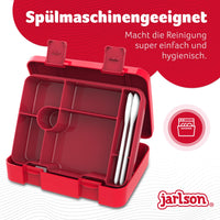 1 x RAW Customer Returns Jarlson lunch box for children with compartments Lunch box BPA free Bento box leak-proof Snack box Lunch box for kindergarten and school incl. cutlery - 1400 ml LUMI extra large  - RRP €20.11