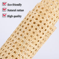 1 x RAW Customer Returns AIEX 14 Wide Rattan Strap Natural Square Roll Rattan Open Webbing for Grain Projects 40  - RRP €22.94