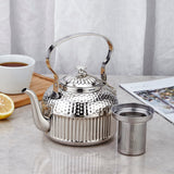 1 x RAW Customer Returns SANQIAHOME 1.4 liter stainless steel teapot with strainer insert, with tea strainer handle, induction-suitable silver - RRP €27.6