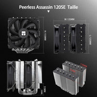 1 x RAW Customer Returns Thermalright Peerless Assassin 120 SE CPU air cooler, 6 heat pipes, dual 120mm PWM fans, aluminum heatsink cover, AGHP technology, for AMD AM4 AM5 Intel 1700 1150 1151 1200 - RRP €35.59