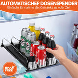 1 x RAW Customer Returns FUNYKICH Automatic Refrigerator Organizer Cans, Can Organizer Can Holder Can Dispenser Refrigerator Storage for Drinks Beer Soda 330ml 440ml 500ml 600ml Storage Space 15 Cans  - RRP €23.18