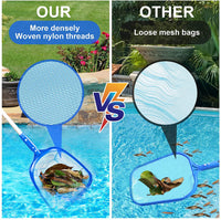 2 x RAW Customer Returns Pool net with telescopic pole Pool cleaning pool cleaning set leaf net fine mesh pool net Pool cleaner with telescopic pole for cleaning swimming pool whirlpool spa fountain - RRP €35.56