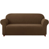 1 x Brand New Subrtex Sofa Cover Stretchy Armchair Cover with Armrests Elastic 1 Piece 2 Seater Coffee  - RRP €41.4