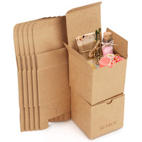 1 x RAW Customer Returns Belle Vous Brown Kraft Paper Gift Box - Pack of 50 - 7.5 x 7.5 x 7.5cm Cardboard Box - Easy Assembly Cardboard Gift Box for Parties, Birthdays, Weddings, Christenings, Events - RRP €18.65