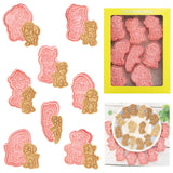 8 x Brand New ZoneYan Cartoon Plastic Cookie Cutters, Cookie Cutters, 8 Piece Cookie Cutter Set, Cookie Cutter Plastic, Animal Cookie Mold, Bread Cutters, Vegetable Cookie Cutters for Children WW  - RRP €64.4