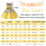 1 x Brand New SEAUR Dress Girls Festive Retro Birthday Party Prom Elegant Ribbon Bow Fluffy Stage Show Strap Dress Ball Gowns Party Dress Girl Dress Yellow - RRP €27.6