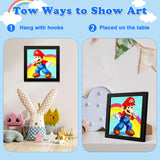 9 x Brand New NAIMOER Mario Diamond Painting Kits for Kids with Frame, Framed Diamond Painting for Kids 6-12, 5D Diamond Art Cartoon Kids Mosaic, DIY Diamond Painting for Home Decor 8x8inch - RRP €83.7