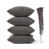 1 x Brand New MIULEE Cushion Cover with Grain Pattern Soft Pillowcases Elegant Modern Decorative Sofa Cushion for Chair Bed Living Room Bedroom Office 30x50 cm 4 Pieces Dark Gray - RRP €20.4