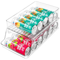 1 x RAW Customer Returns HNNJCK Refrigerator Organizer Cans Can Dispenser Refrigerator Drinks Organizer, Foldable Can Holder Refrigerator Organizer Bottles for 250ml 330ml Beverage Cans Beer Soda Cans - BPA Free - RRP €20.15