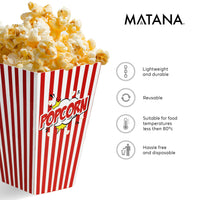 1 x RAW Customer Returns MATANA 50 large popcorn bags retro style for children s parties movie nights, children s birthdays, popcorn machine, sleepovers, cinema, party bags - 17x9cm - Stable easy to fold - RRP €15.99