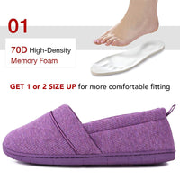 1 x Brand New EverFoams Women s Cozy Memory Foam Slippers, Lightweight Terry Cloth Shoes with Non-Slip Rubber Sole, Purple, 42 EU - RRP €18.65