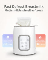 1 x RAW Customer Returns Bottle warmer baby Sterilizer for baby bottles 8-in-1Fast baby food heater Keeping baby food warm defrosting BPA-free bottle warmer, baby food warmer with LCD display - RRP €47.99