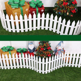 1 x RAW Customer Returns 20 Pieces Christmas Tree Fence White Plastic Fence Christmas Tree Home Garden Wedding Party Decoration Miniature Garden Fence Grass Fence - RRP €15.28