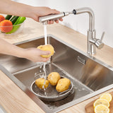 1 x RAW Customer Returns Lonheo Kitchen Extendable Tap, High Pressure Kitchen Tap with Extendable Shower, Stainless Steel Mixer Tap Kitchen Sink Tap with 2 Types of Water Steel Dish Sprayer - RRP €59.98