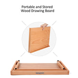 1 x RAW Customer Returns Falling in Art 5-Position Wooden Drawing Table Easel Drawing and Sketching Board, 41 x 31 cm - RRP €33.26