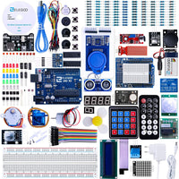 1 x RAW Customer Returns ELEGOO UNO R3 Ultimate Starter Kit, Compatible with Arduino IDE Most complete electronics project construction kit with German tutorial, UNO R3 microcontroller board and accessories more than 200 parts  - RRP €52.99