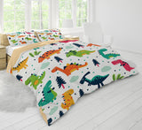 1 x RAW Customer Returns HZVRTN Children s Bedding Dinosaur Duvet Cover Set, Modern 3D Dinosaur Printed Children Boys Children s Bed Duvet Cover Set Microfiber 3 Pieces with Pillowcase 135 x 200 cm, Green  - RRP €33.26