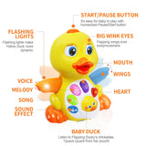 1 x RAW Customer Returns MOONTOY musical children s toy from 1 year old girl boy, duck baby toy 6 10 12 months with music and lights, crawling musical toy from 1 year old, educational toy educational baby toy for 1 2 years - RRP €22.66