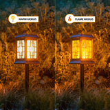 1 x RAW Customer Returns Solar Lantern for Outdoor Use Large LED Solar Lamps with Two Working Modes Flickering Flame Effect Warm Light IP65 Lantern Outdoor Solar Lights for Decoration Pack of 2  - RRP €40.33