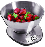 1 x RAW Customer Returns HK110 digital kitchen scale. High precision stainless steel scale, waterproof. Capacity 5 kg. LCD screen batteries included. Tare function. Downloadable recipe book - RRP €21.54