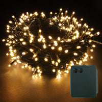 1 x RAW Customer Returns YOSION LED Battery Fairy Lights Chain Battery Operated 8 Modes and Timer Light Decorative Lighting Green Cable Warm White, 200LEDs  - RRP €19.15