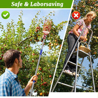 3 x Brand New 2.4m apple picker, fruit picker with telescopic handle, cherry picker with telescopic stainless steel pole and basket, picking aid easy to assemble - RRP €72.0