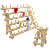 1 x RAW Customer Returns New brothread 60 spools 12 spools wooden thread holder yarn holder thread spool organizer with hook for hanging for embroidery, quilting, sewing, hair braiding - mother child thread holder - RRP €26.21