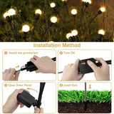 1 x RAW Customer Returns 4 pieces 24 LED waterproof firefly solar garden lights, firefly solar light, firefly solar garden lights, solar lights for outside garden, garden lighting solar outside, LED lights garden solar - RRP €20.33