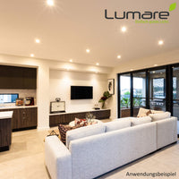 2 x RAW Customer Returns Lumare LED recessed spotlight 4W 400lm Extra flat, 27mm installation depth 68mm drill hole diameter Spot living room, bathroom Recessed light silver square 230V IP44 Warm White 2700K Set of 3 - RRP €45.98