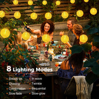 1 x RAW Customer Returns bitjam Solar Fairy Lights Lantern Outdoor 12M, 25LED Lanterns Fairy Lights Outdoor Weatherproof 8 Modes Lantern Solar Fairy Lights Outdoor IP65 Waterproof for Garden Balcony Terrace Yard Party, Warm White - RRP €22.18