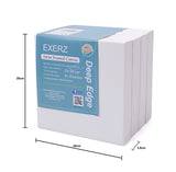 1 x RAW Customer Returns EXERZ 20x20cm canvas deep edge 4 pieces 3.8cm thick stretcher frame 380GSM framed art canvases 100 cotton triple primed acid-free medium grain academy quality - RRP €18.66