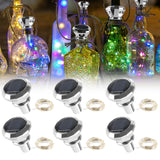 1 x RAW Customer Returns Foreverup 6 Pack Solar Bottle Lights, 20 LEDs 2M LED Solar Wine Bottle Lights, LED Cork Bottle Lights Wine Bottle Light Chain for Bottle DIY, Party, Garden, Wedding Decoration 3 Color  - RRP €18.54