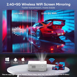 1 x RAW Customer Returns 5G WiFi Bluetooth Mini Projector with 50 Zoom, AKATUO 12000L Full HD 1080P Portable Projector, Home Theater Video Projector Compatible with Smartphone Tablet HDMI TV Stick USB Remote Control Included  - RRP €109.99