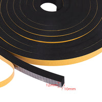 4 x Brand New Self-adhesive sealing tape 12 mm W x 6 mm D , self-adhesive window seal with 1 pair of scissors, window sealing tape for soundproofing doors and windows, anti-collision, 2 rolls of 5 m each black  - RRP €32.2