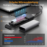 1 x RAW Customer Returns iDsonix M.2 NVMe PCIe SSD Enclosure Adapter Tool-Free Aluminum , NVMe to USB C 3.2 Gen 2 10Gbps NVMe PCIe External Enclosure, Supports M-Key B M Key, with UASP Trim for 2230 2242 2260 2280 SSD - RRP €20.88