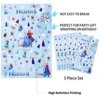 1 x RAW Customer Returns Ice Queen Wrapping Paper, Ice Queen Pack of 5 Wrapping Paper, Ubephant Ice Queen 51x75cm Wrapping Paper, for Children s Birthday Party, Party Storage Festive Decoration - RRP €11.09