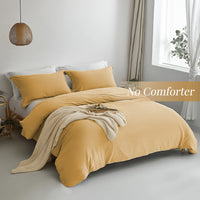 11 x Brand New MILDLY bed linen 135x200 yellow 2 pieces, 100 microfiber plain bed linen set with 1 pillowcase 80x80 cm, OekoTex certified suitable for allergy sufferers, bed linen with zipper - RRP €193.49