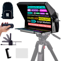 1 x RAW Customer Returns TELEPROMPTER PAD iLight PRO 12 Autocue Teleprompter iPad Tablet - Kit Teleprompter for Video with Remote Control, APP Carrying Case, Beam Splitter Prompter DSLR, iPhone, APP for Apple Android Mac Win - RRP €199.0