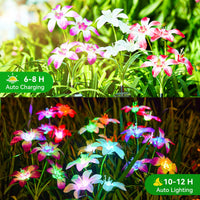 1 x RAW Customer Returns BUCASA Solar Lamps for Outdoor Garden, 4 Pack Upgarded Solar Lights for Outdoor with Blooming 16 Lily Flowers, IP65 Waterproof Solar Lights Garden Decoration with Colored Light for Patio, Lawn, Balcony, Yard - RRP €29.99