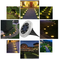 1 x RAW Customer Returns Joomer 12 Pack Solar Floor Lights Outdoor, Solar Lights for Garden Outdoor with 8 LEDs, 3000K Warm White Waterproof LED Solar Garden Lights, Solar Lamps for Outdoor Lawn Driveway Walkway Patio - RRP €39.99