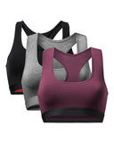 1 x RAW Customer Returns DANISH ENDURANCE Women s Cotton Bralette Bra, Soft Organic Cotton, Pack of 1 and 3, Bras without Underwire, Comfortable, Pleasant Hold Multicolored 1x Dark Gray, 1x Black, 1x Wine Red , Small  - RRP €33.95