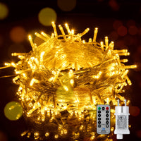 1 x RAW Customer Returns Solpex fairy lights 200 LEDs warm white 20m, power with remote control, IP44 waterproof, 8 modes dimmable for indoor and outdoor decoration, balcony, Christmas decoration, New Year s Eve, party, outdoor decoration - RRP €13.1