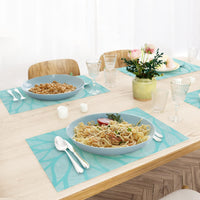 1 x RAW Customer Returns Transplant Placemats Washable Teal Set of 6 Placemats and Coasters - PVC Wearproof Heat Resistant Non-Slip Placemats for Kitchen, Home, Restaurant, Dining Table 45cmx30cm  - RRP €18.95