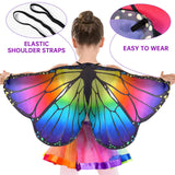 1 x RAW Customer Returns Tacobear Pack of 5 Butterfly Costume Children Girls Butterfly Wings with Mask Tutu Skirt Tulle Skirt Headband Tattoos Cape Wings Halloween Carnival Cosplay Colourful  - RRP €19.74