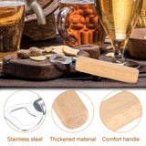 1 x Brand New Wooden Bottle Opener Personalized Pack of 8 Opener Cap Opener Wooden Bottle Opener Made of Wood with Engraving Wooden Handle Bottle Opener Portable Stainless Steel Head Bottle Opener for Home Kitchen Bar - RRP €20.4