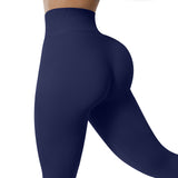 1 x Brand New RXRXCOCO High Waist Ribbed Sports Leggings Women Long Opaque Seamless Compression Sports Pants Gym Figure-hugging Running Pants - RRP €17.14